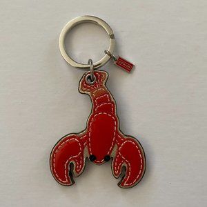 Coach Leather Lobster Keychain